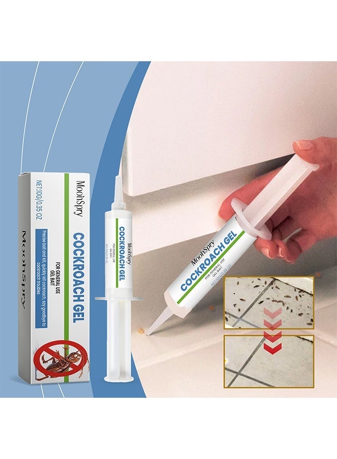 MOONSPRY Cockroach Gel, Natural Repellent for Cockroaches, Strong Cockroach Eliminator, Kitchen Household Cockroach Trap, for Indoor and Outdoor Use, Ready To Use Bait, Long-Lasting and Highly Effective, 10g - Image 1